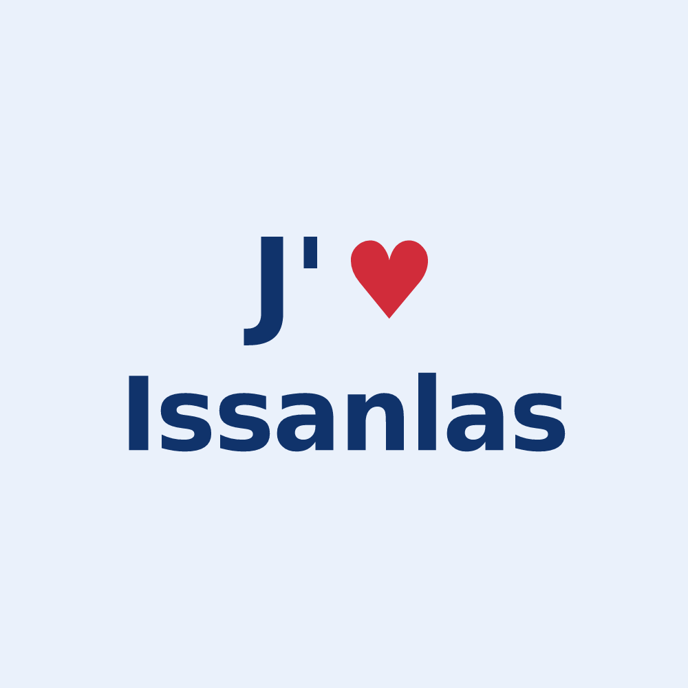 Sticker personnalisé Issanlas — design J'aime Issanlas