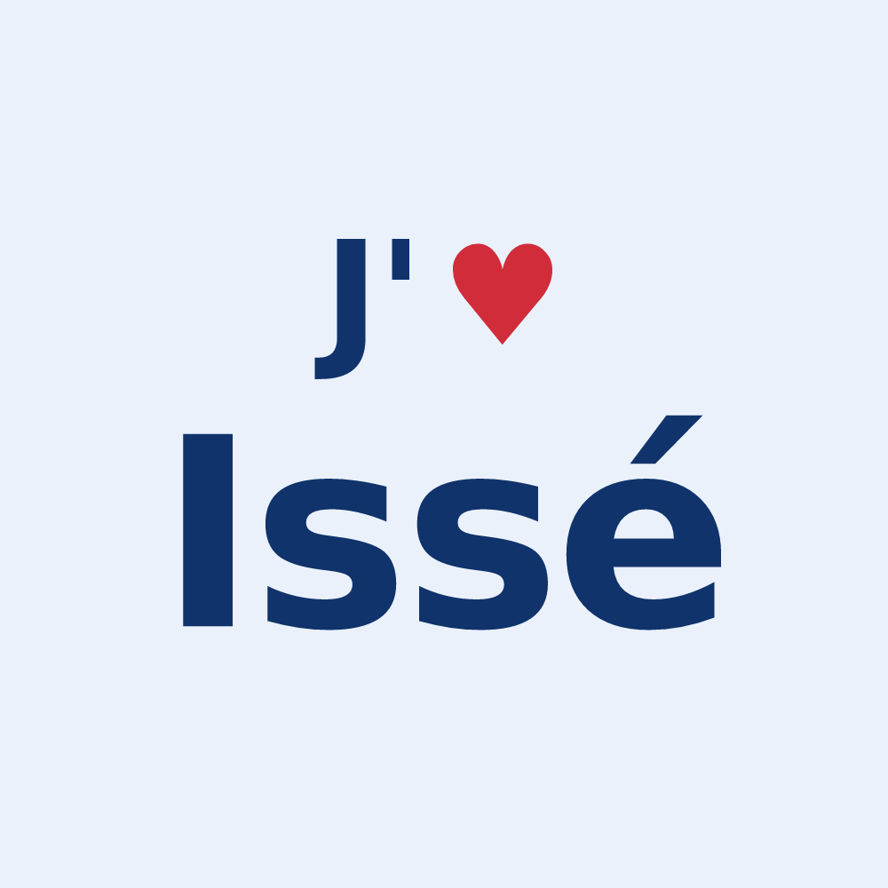 Sticker personnalisé Issé — design J'aime Issé