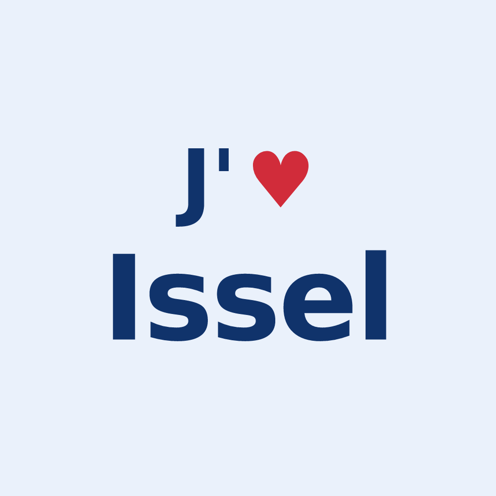 Sticker personnalisé Issel — design J'aime Issel
