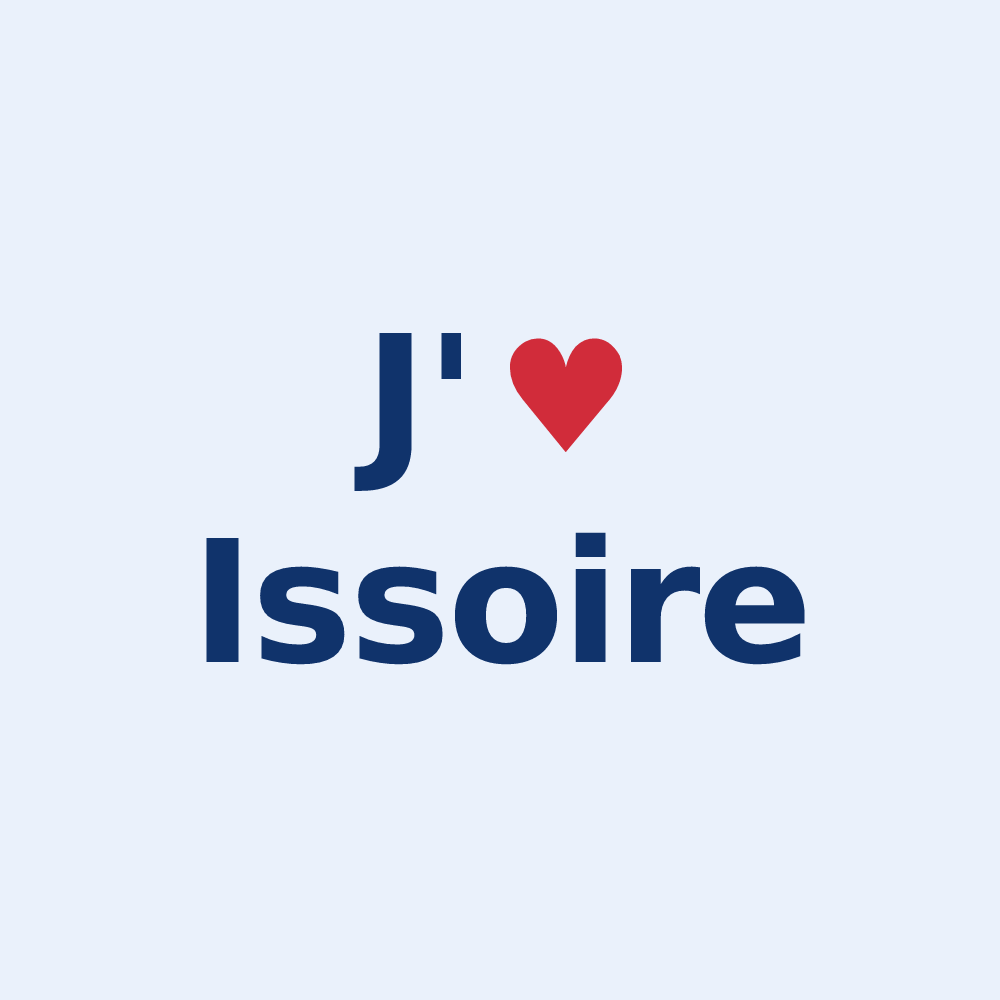 Sticker personnalisé Issoire — design J'aime Issoire