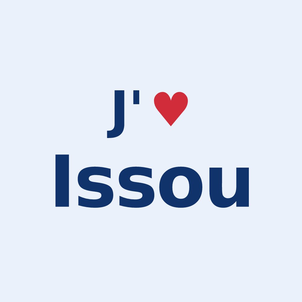 Sticker personnalisé Issou — design J'aime Issou