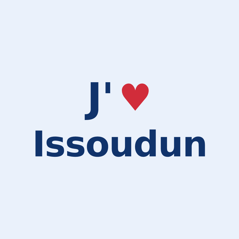 Sticker personnalisé Issoudun — design J'aime Issoudun