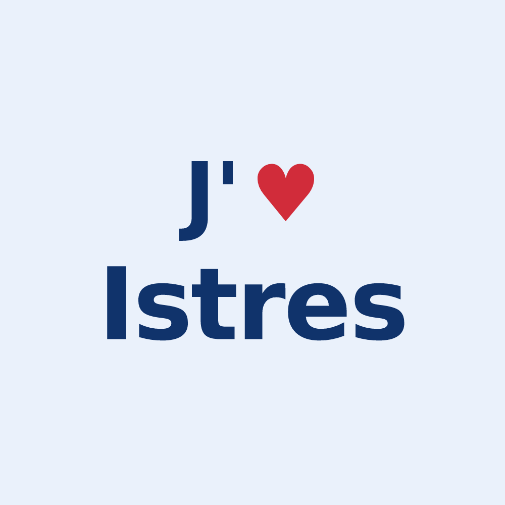 Sticker personnalisé Istres — design J'aime Istres