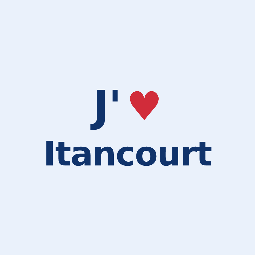 Sticker personnalisé Itancourt — design J'aime Itancourt
