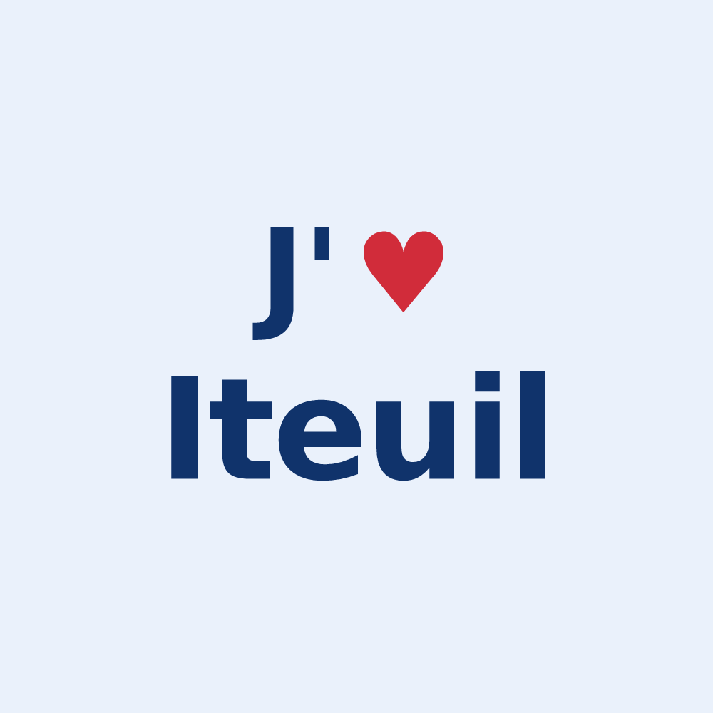 Sticker personnalisé Iteuil — design J'aime Iteuil