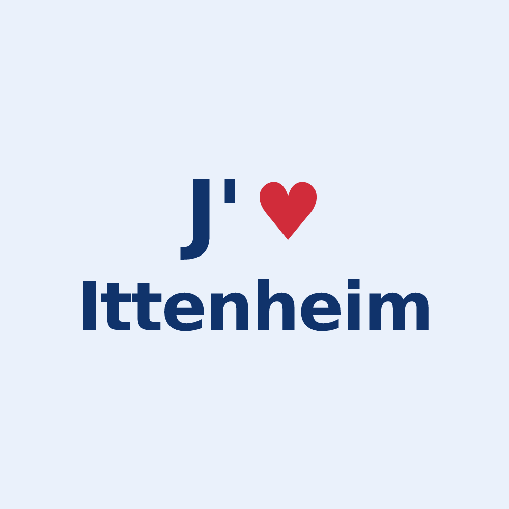 Sticker personnalisé Ittenheim — design J'aime Ittenheim
