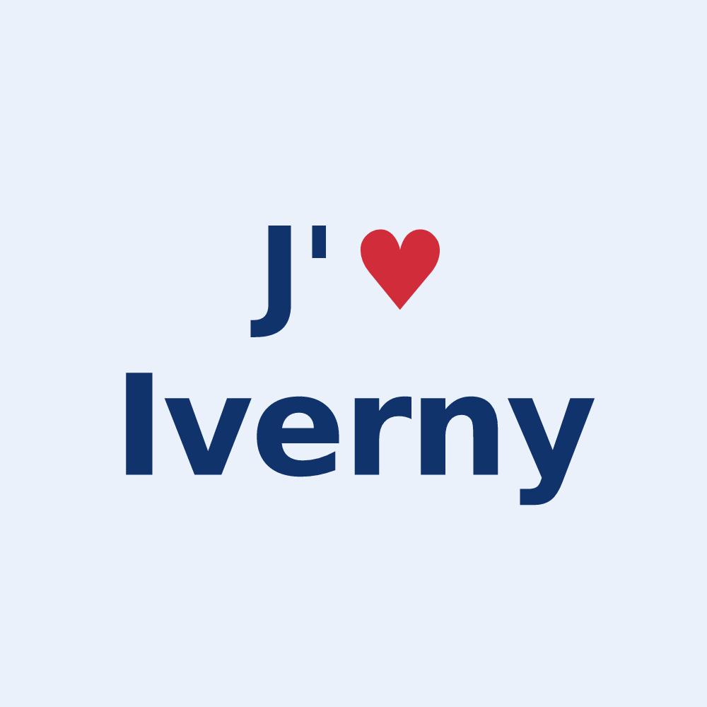 Sticker personnalisé Iverny — design J'aime Iverny