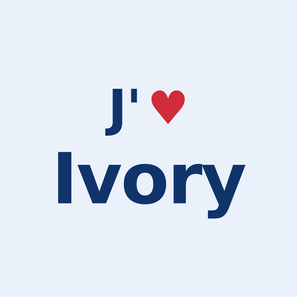 Sticker personnalisé Ivory — design J'aime Ivory