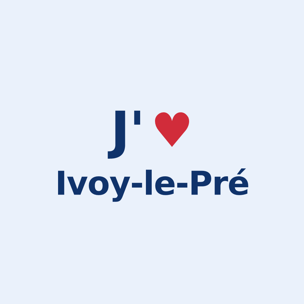 Sticker personnalisé Ivoy-le-Pré — design J'aime Ivoy-le-Pré