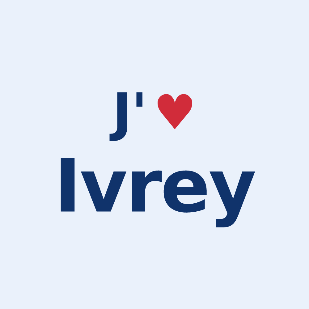 Sticker personnalisé Ivrey — design J'aime Ivrey