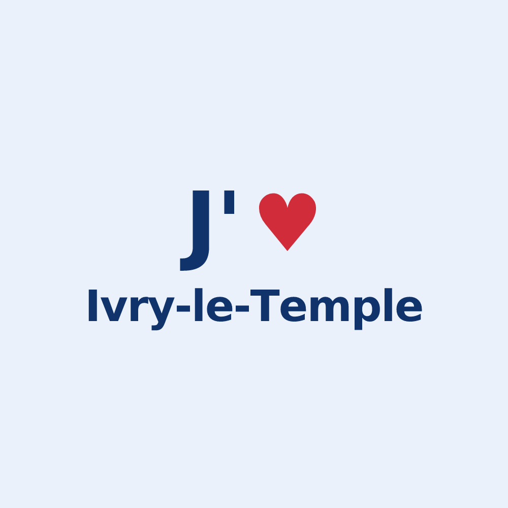 Sticker personnalisé Ivry-le-Temple — design J'aime Ivry-le-Temple