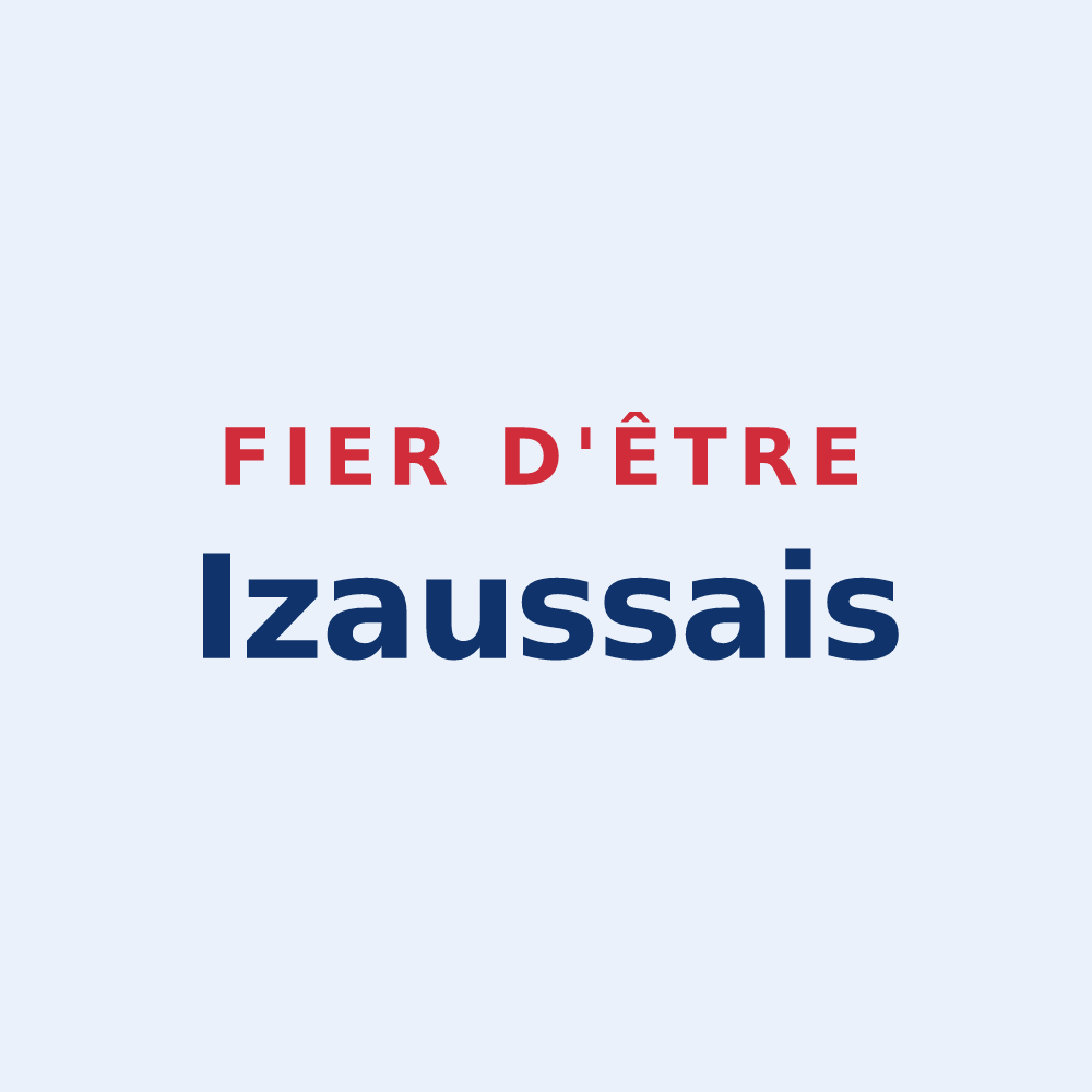 Sticker « Fier d'être Izaussais » — design pour Izaux