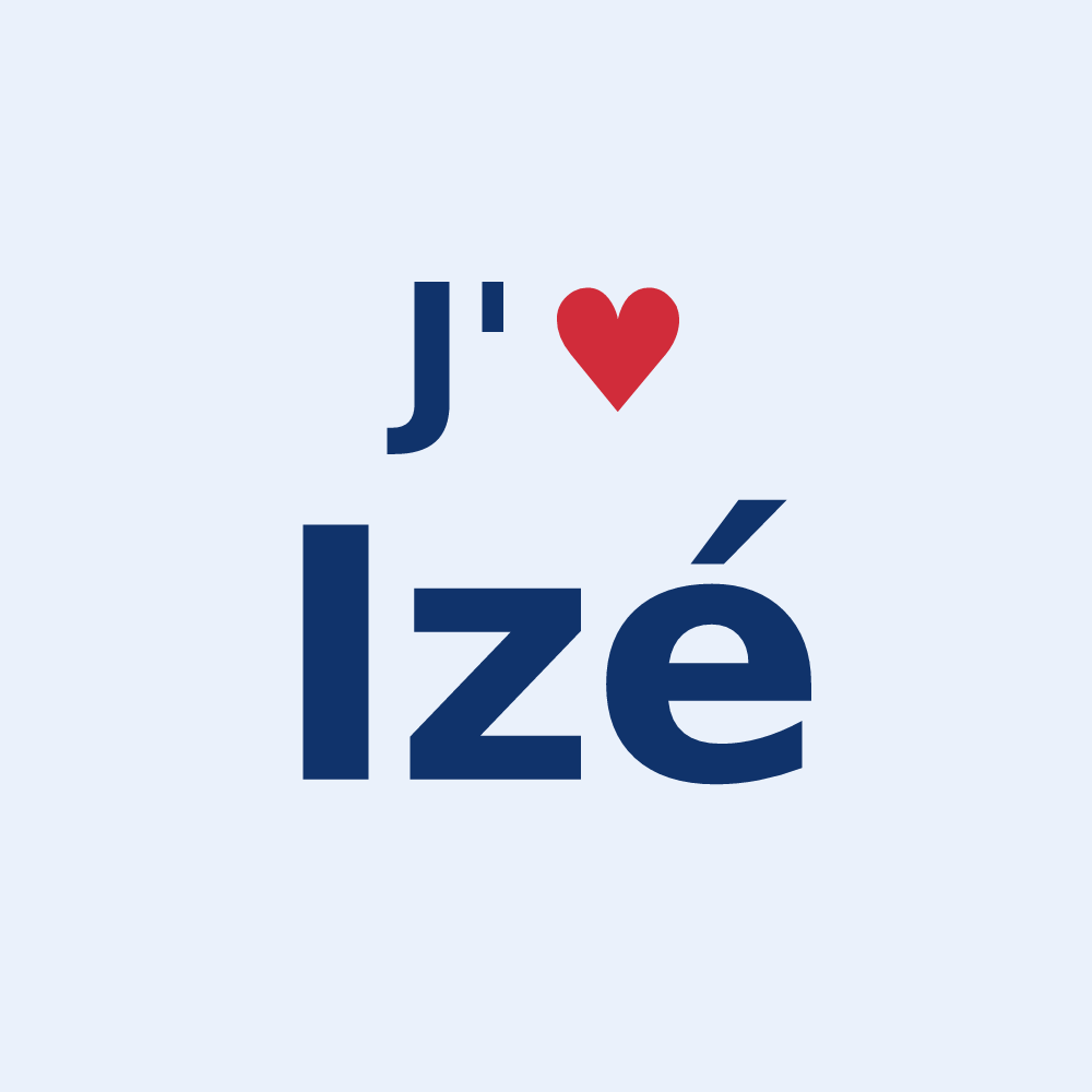 Sticker personnalisé Izé — design J'aime Izé