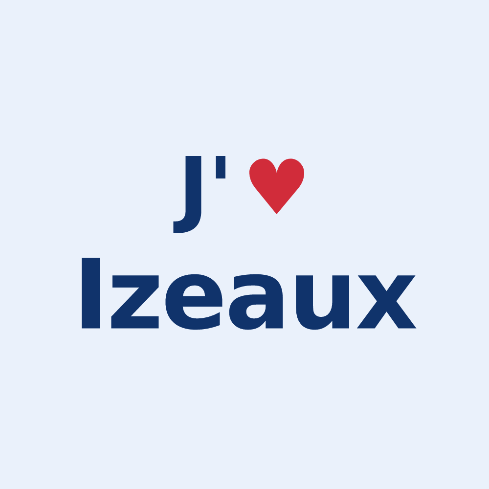Sticker personnalisé Izeaux — design J'aime Izeaux