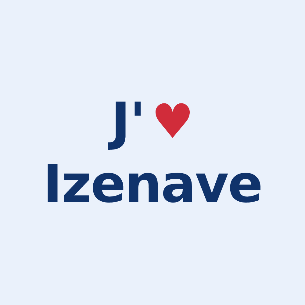 Sticker personnalisé Izenave — design J'aime Izenave