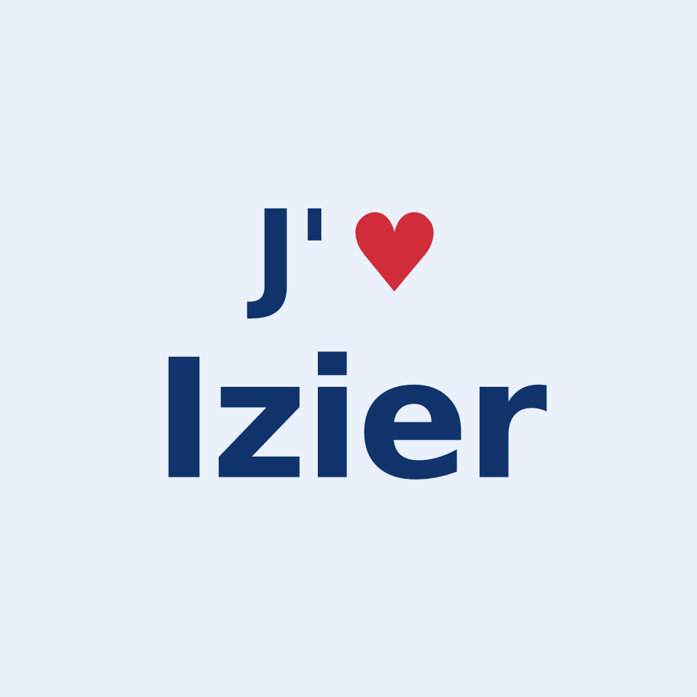 Sticker personnalisé Izier — design J'aime Izier