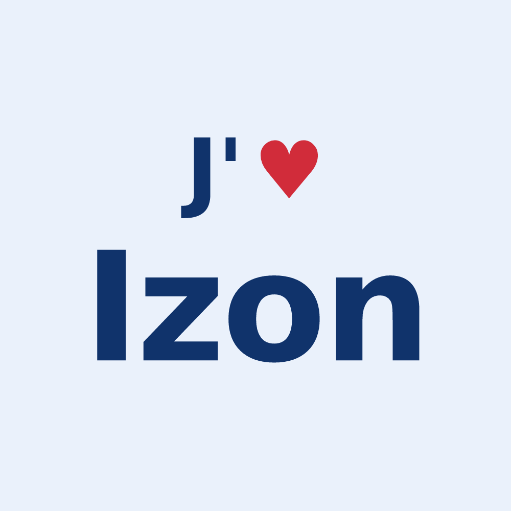 Sticker personnalisé Izon — design J'aime Izon