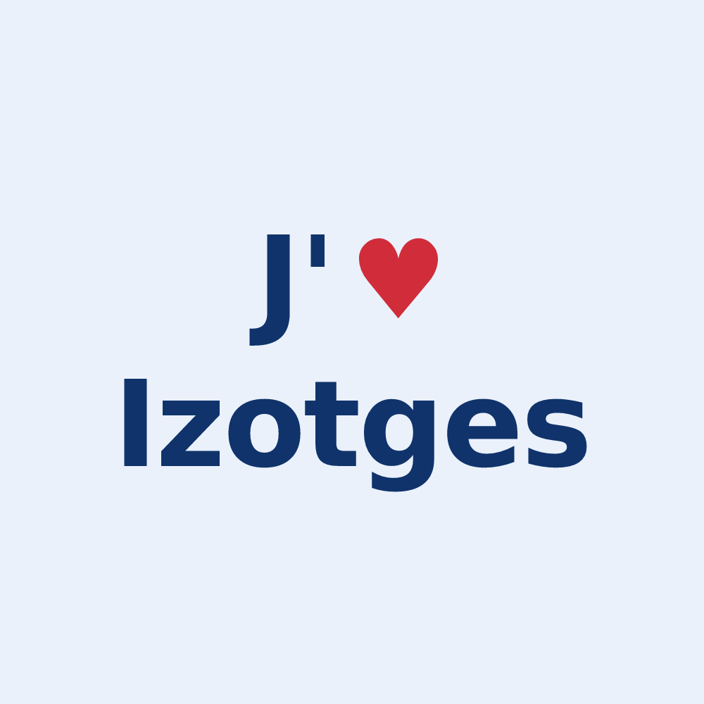 Sticker personnalisé Izotges — design J'aime Izotges