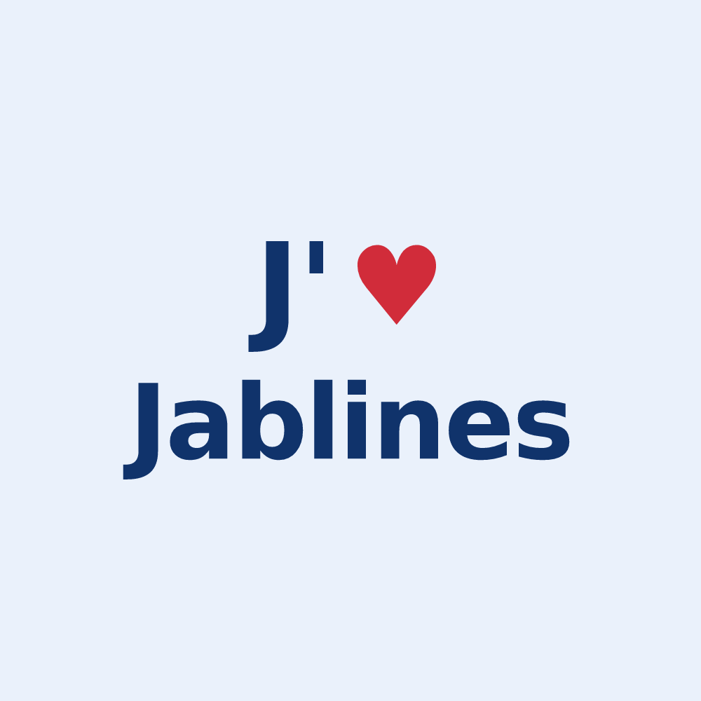 Sticker personnalisé Jablines — design J'aime Jablines