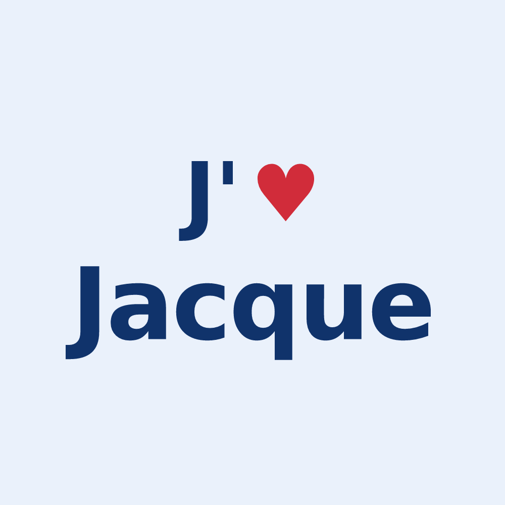 Sticker personnalisé Jacque — design J'aime Jacque