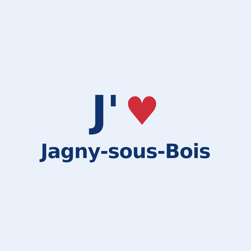 Sticker personnalisé Jagny-sous-Bois — design « J'aime Jagny-sous-Bois » imprimé sur le sticker