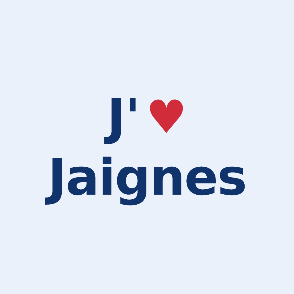 Sticker personnalisé Jaignes — design J'aime Jaignes