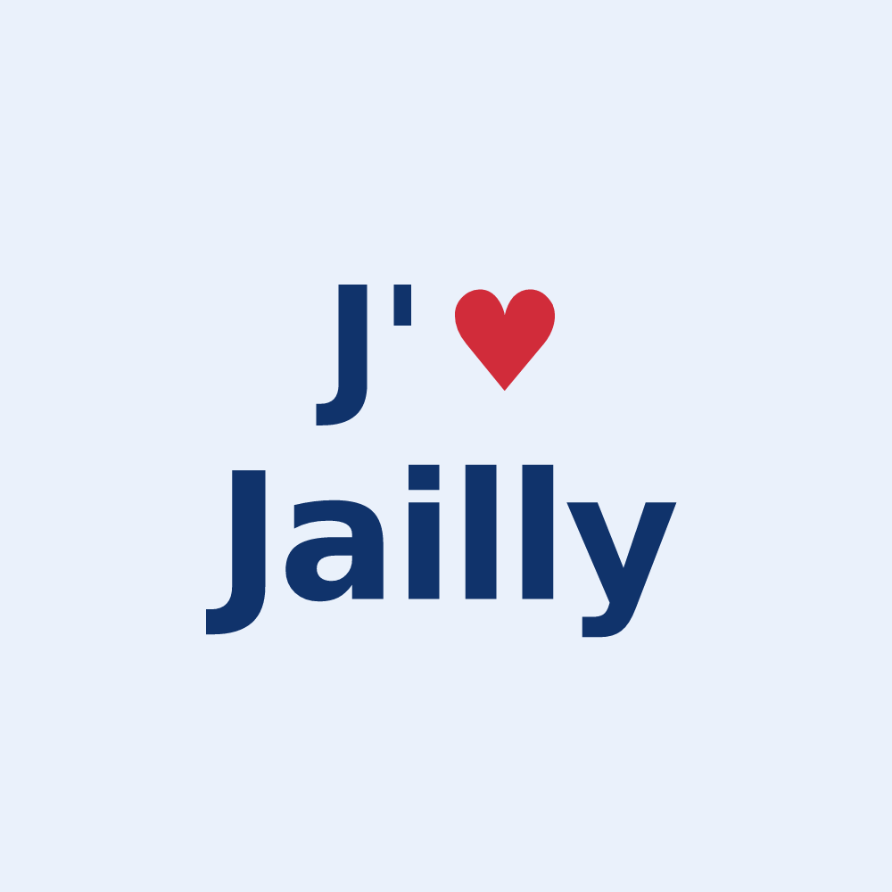 Sticker personnalisé Jailly — design J'aime Jailly