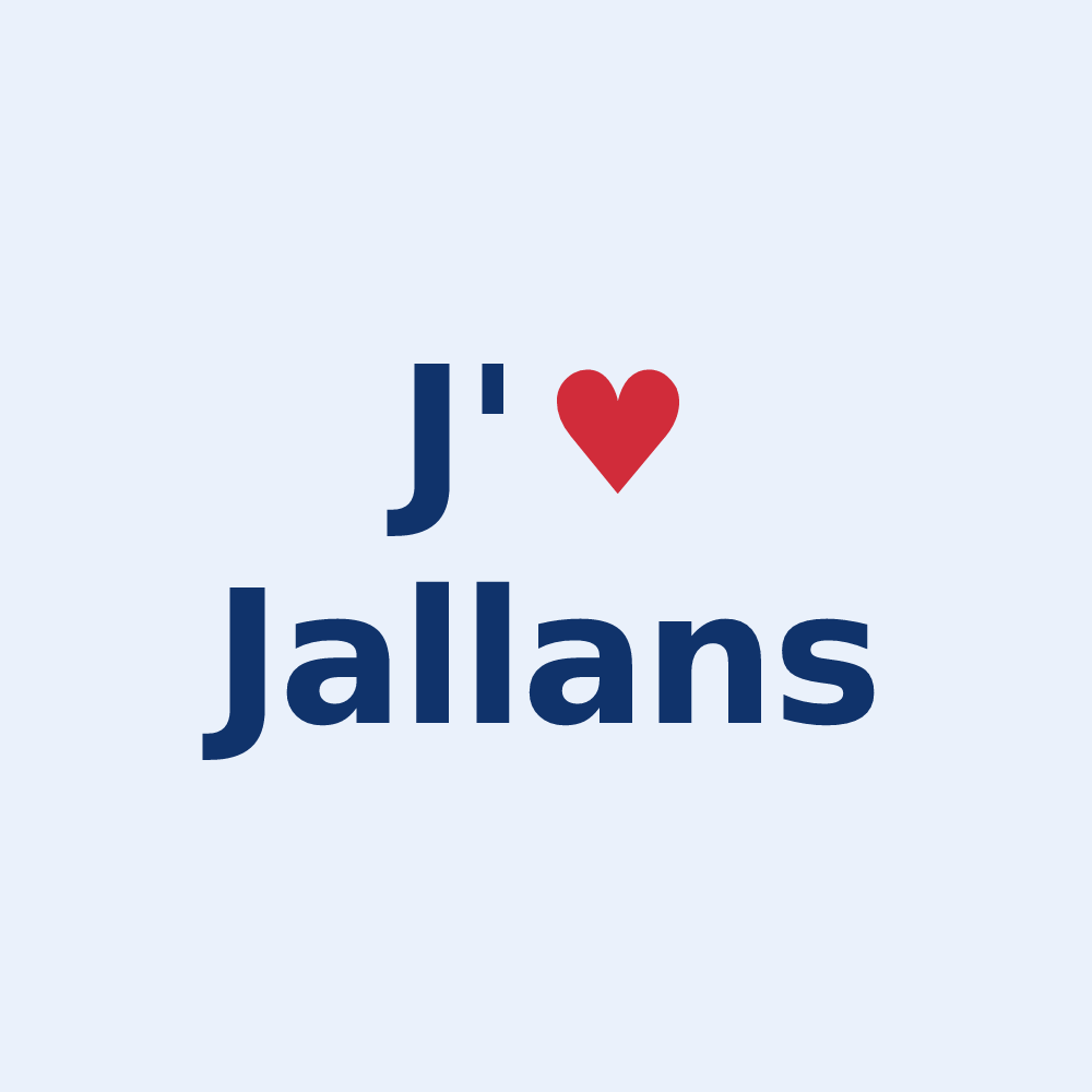 Sticker personnalisé Jallans — design J'aime Jallans