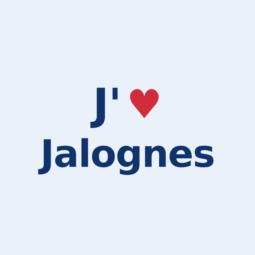 Sticker personnalisé Jalognes — design J'aime Jalognes
