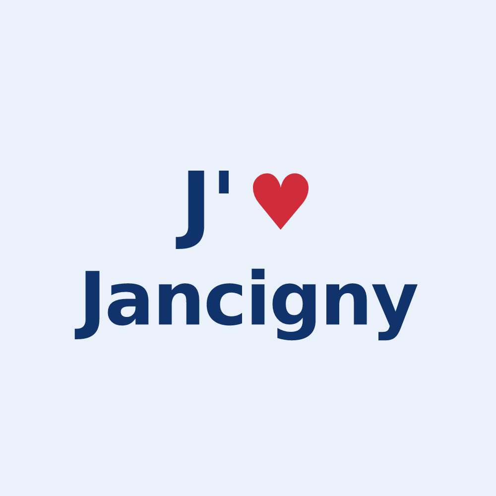 Sticker personnalisé Jancigny — design J'aime Jancigny