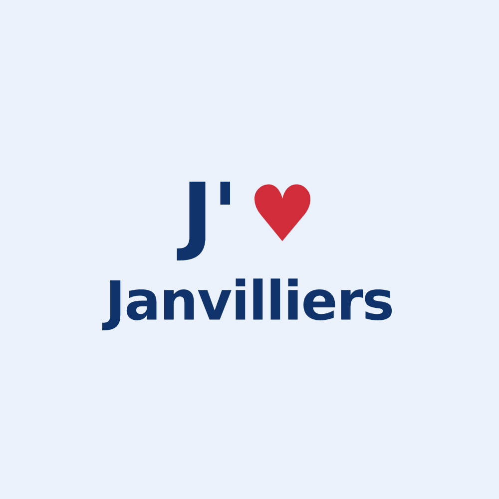 Sticker personnalisé Janvilliers — design J'aime Janvilliers