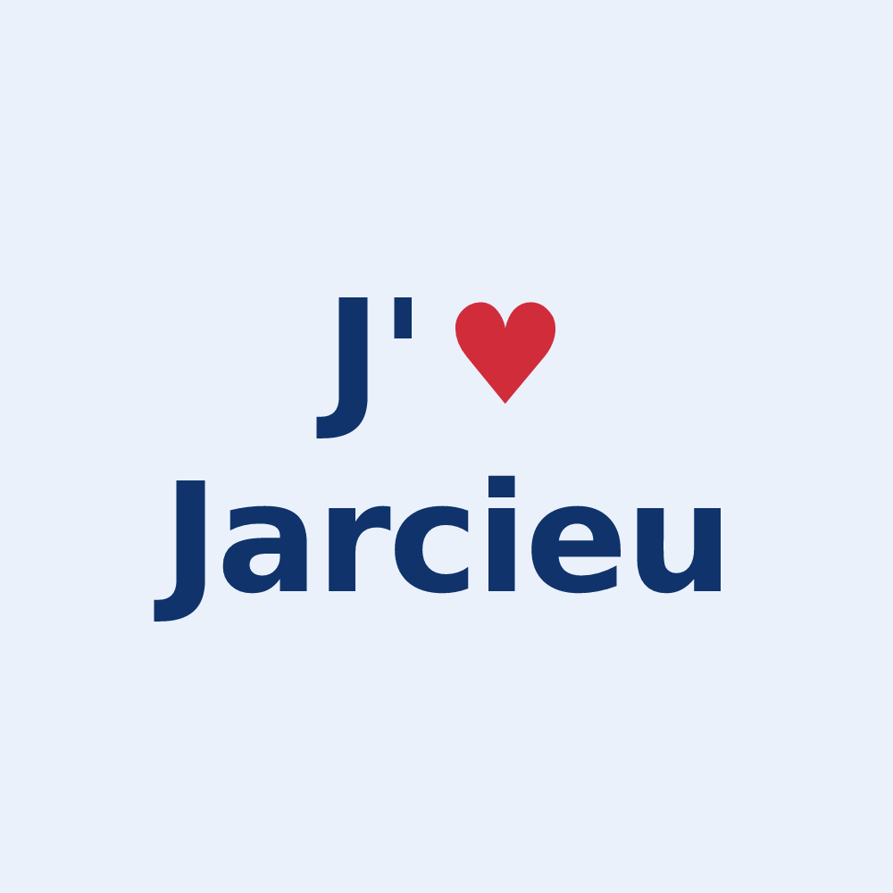 Sticker personnalisé Jarcieu — design J'aime Jarcieu