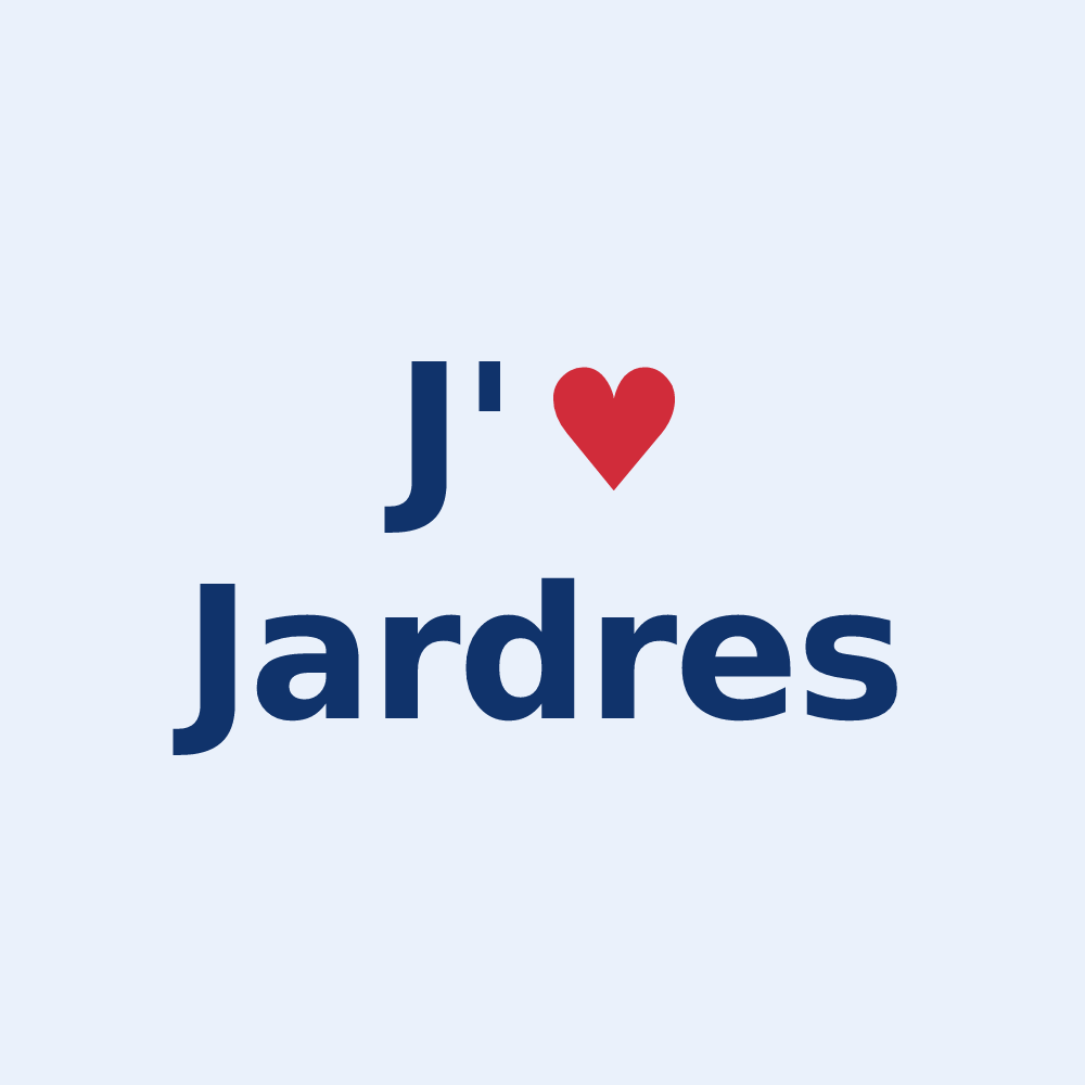 Sticker personnalisé Jardres — design J'aime Jardres