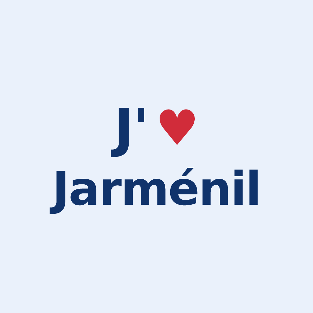 Sticker personnalisé Jarménil — design J'aime Jarménil