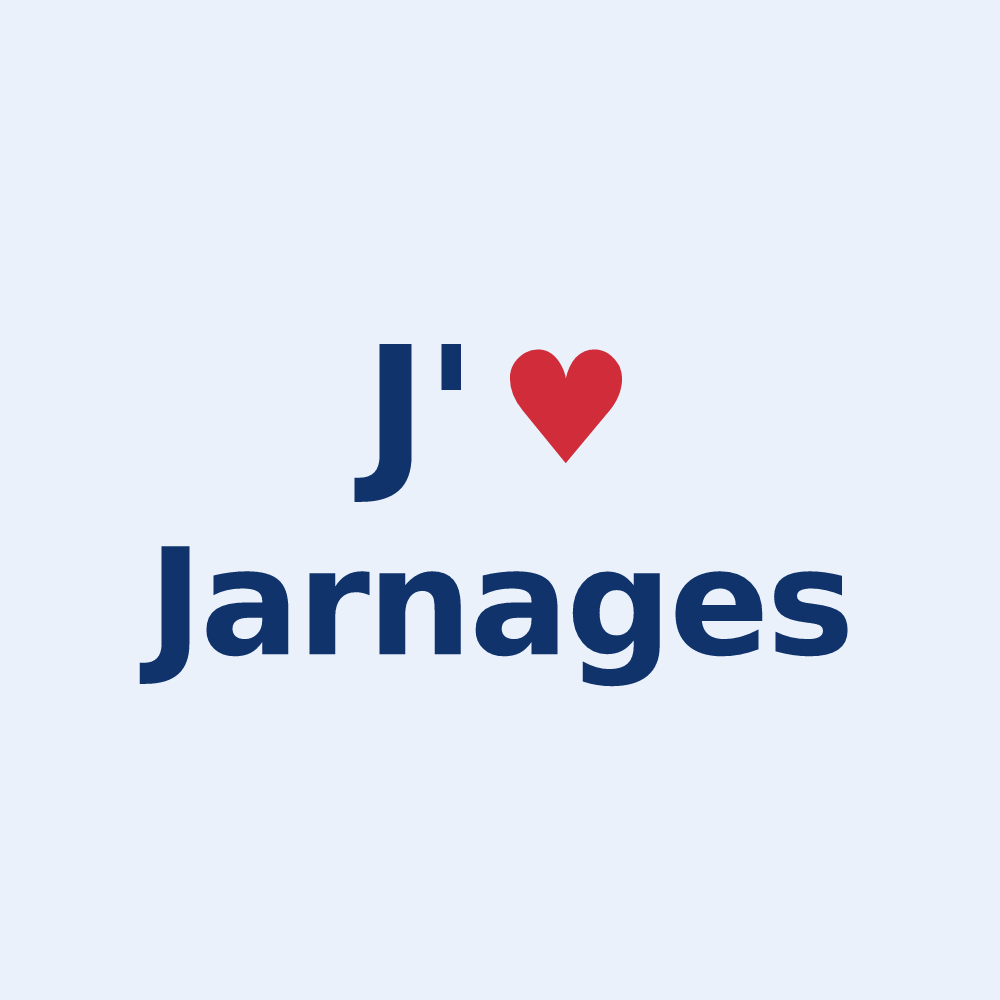 Sticker personnalisé Jarnages — design J'aime Jarnages
