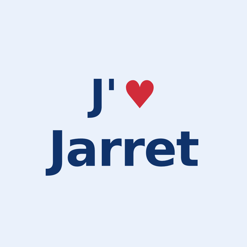 Sticker personnalisé Jarret — design J'aime Jarret