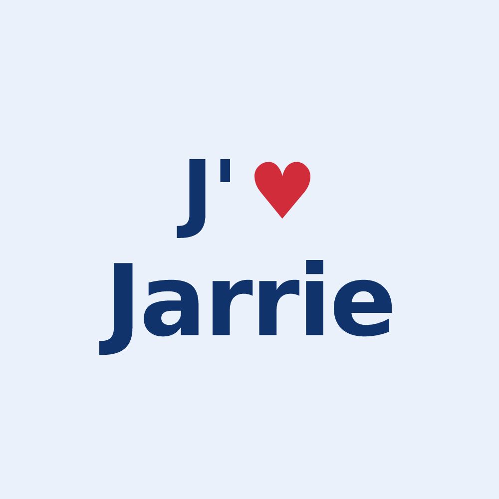 Sticker personnalisé Jarrie — design J'aime Jarrie