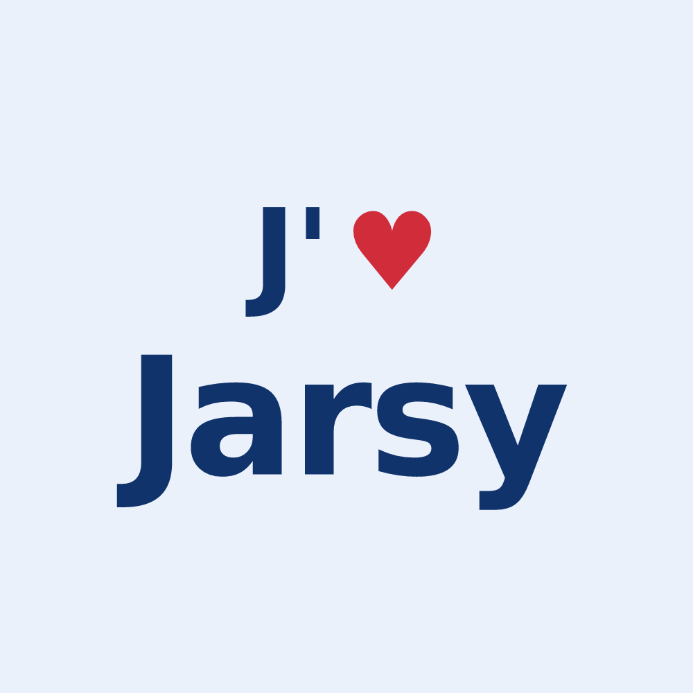 Sticker personnalisé Jarsy — design J'aime Jarsy