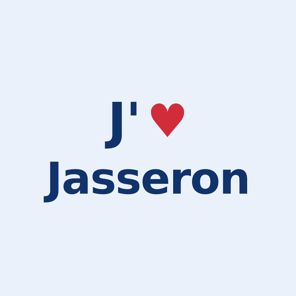 Sticker personnalisé Jasseron — design J'aime Jasseron
