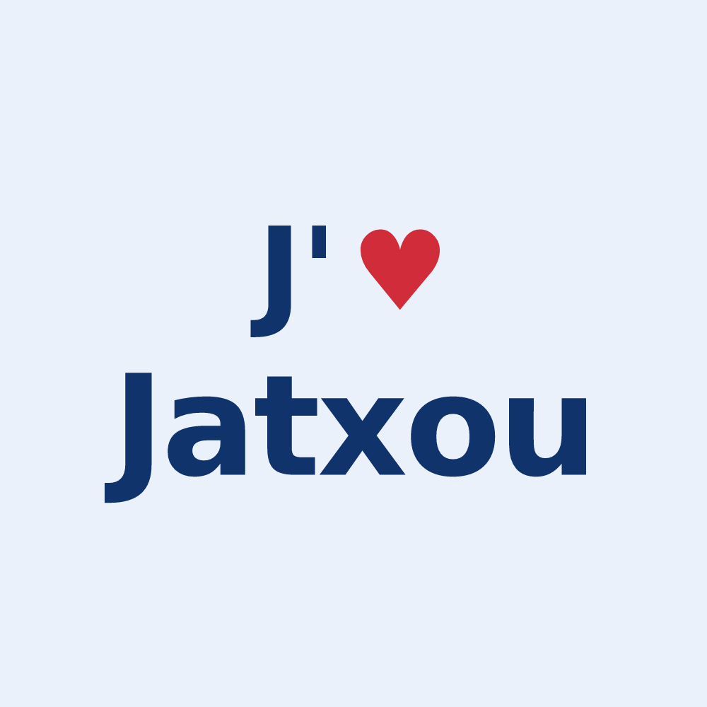 Sticker personnalisé Jatxou — design J'aime Jatxou