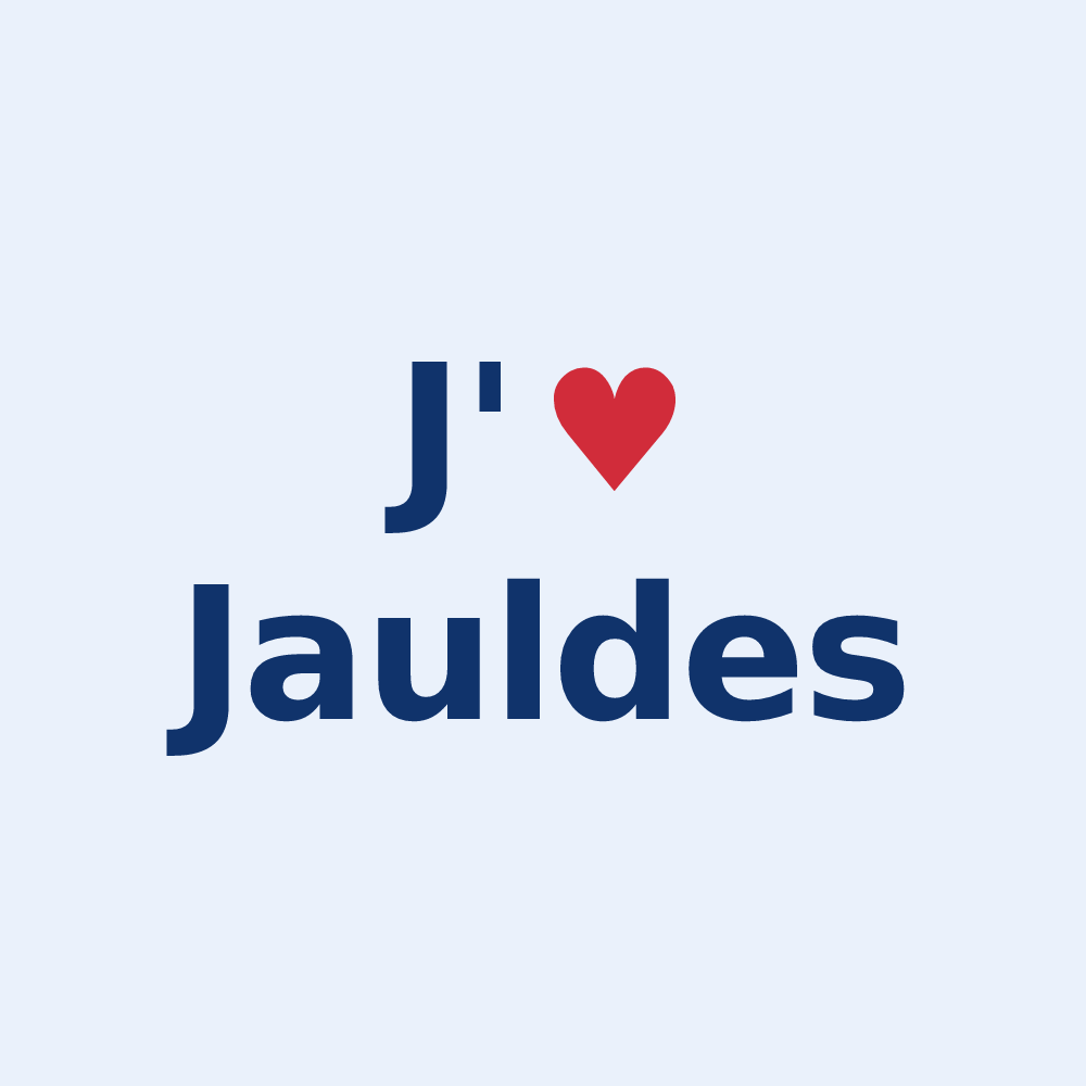 Sticker personnalisé Jauldes — design J'aime Jauldes