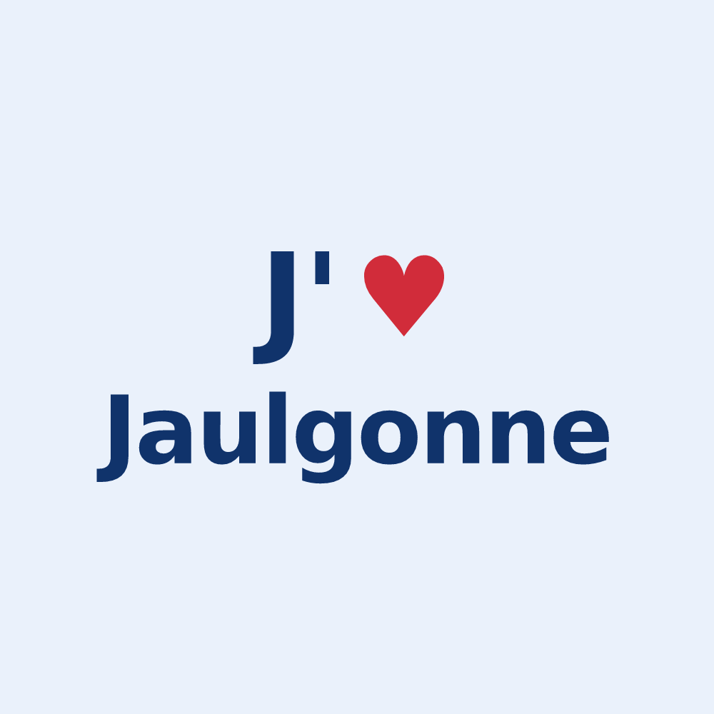 Sticker personnalisé Jaulgonne — design J'aime Jaulgonne