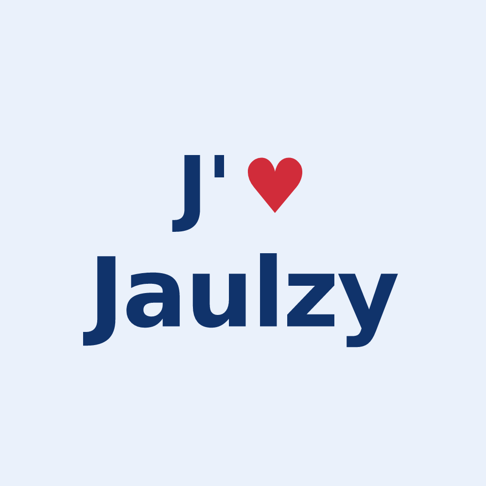 Sticker personnalisé Jaulzy — design J'aime Jaulzy