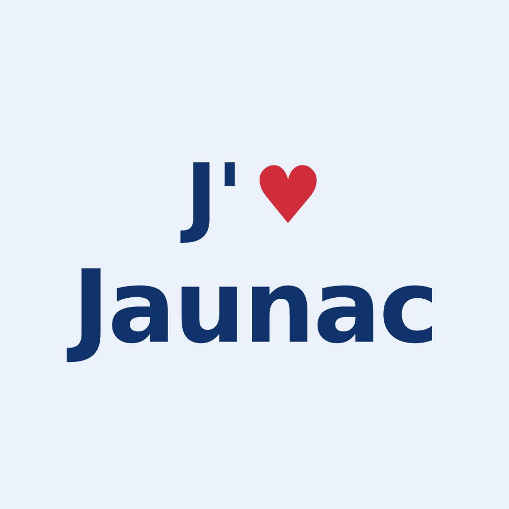 Sticker personnalisé Jaunac — design J'aime Jaunac