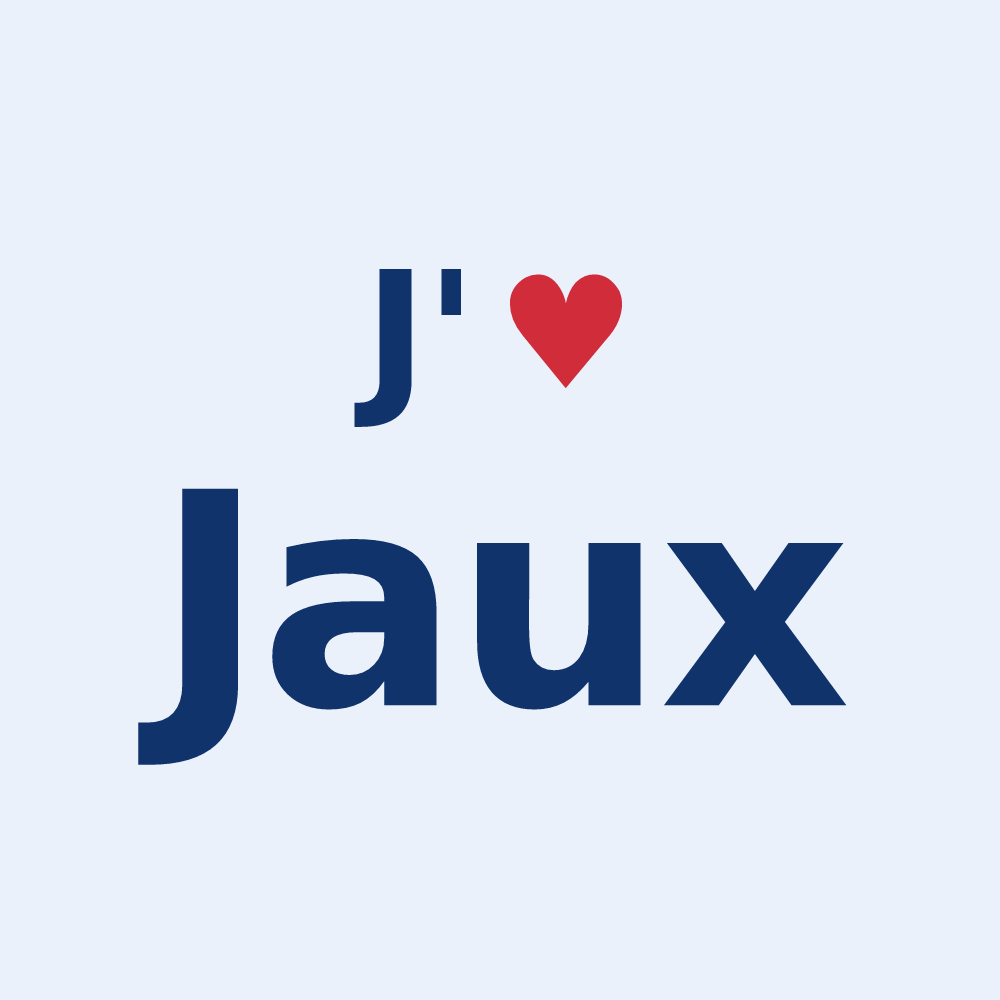 Sticker personnalisé Jaux — design J'aime Jaux