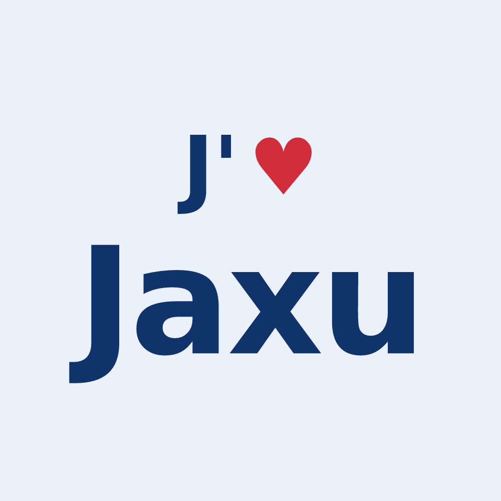 Sticker personnalisé Jaxu — design J'aime Jaxu