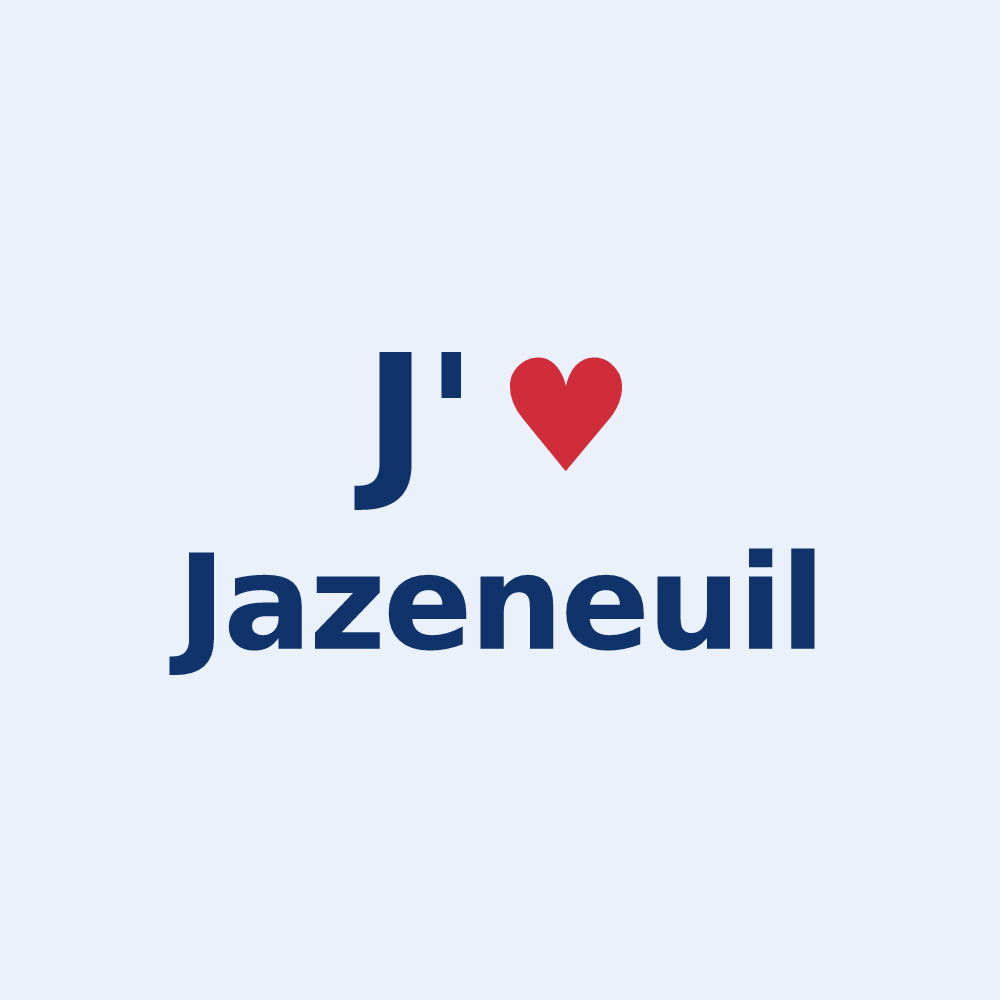 Sticker personnalisé Jazeneuil — design J'aime Jazeneuil