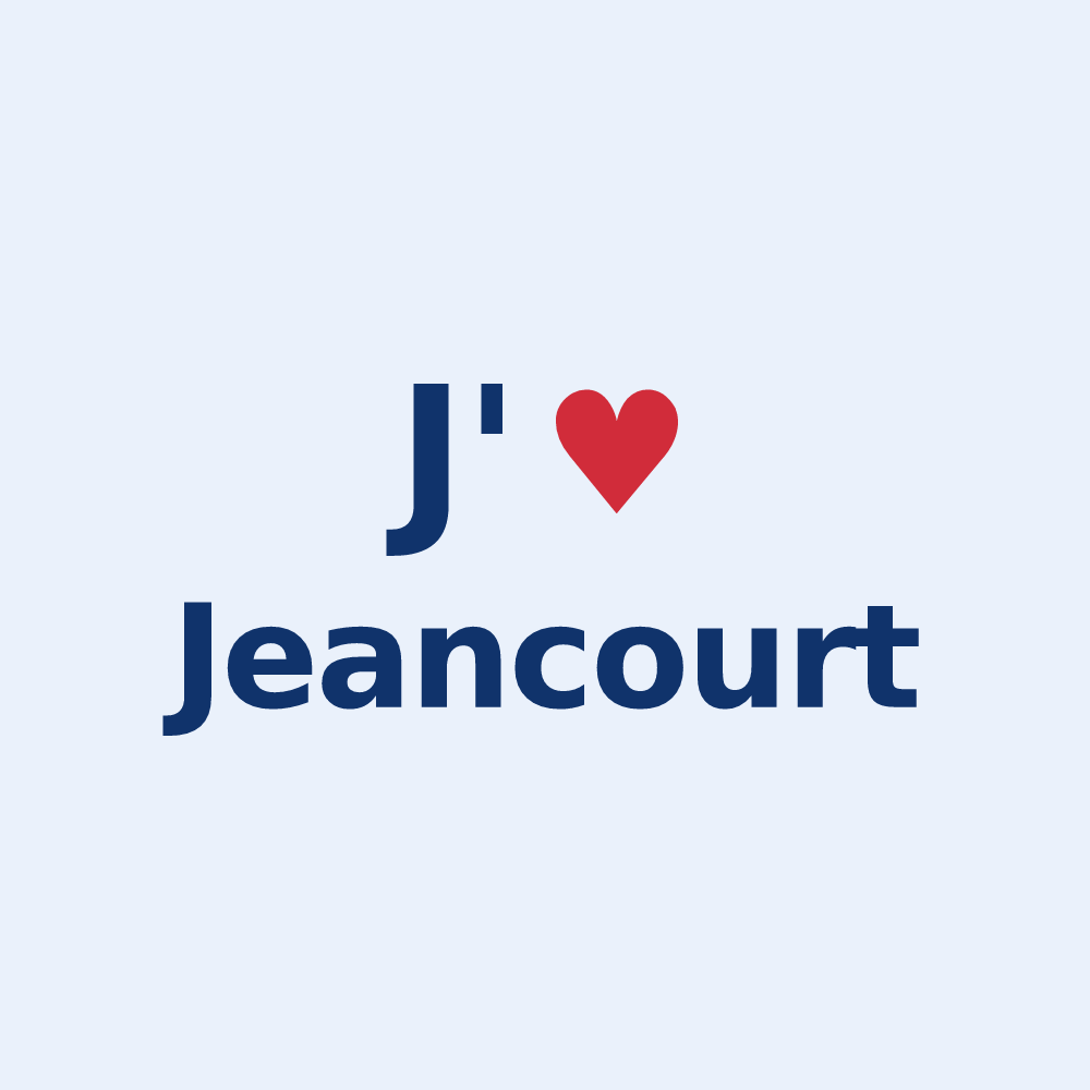 Sticker personnalisé Jeancourt — design J'aime Jeancourt
