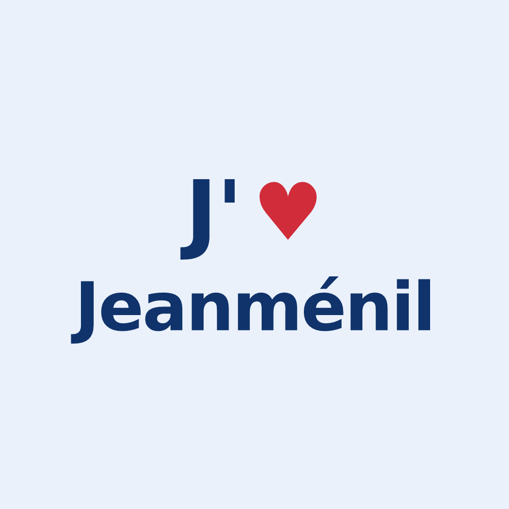 Sticker personnalisé Jeanménil — design J'aime Jeanménil