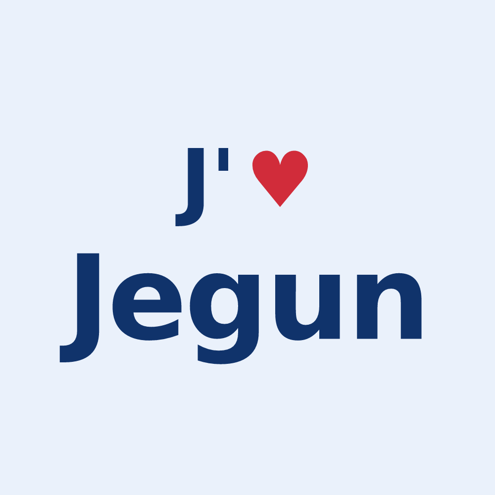 Sticker personnalisé Jegun — design J'aime Jegun